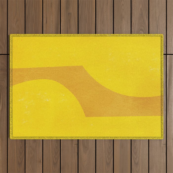 Minimal shape- yellow Outdoor Rug Gallery Image 1