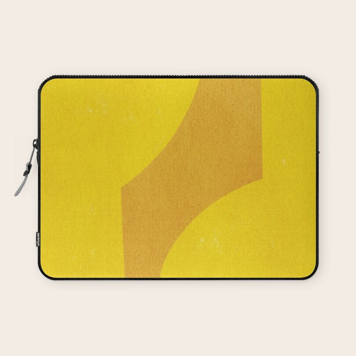 Minimal shape- yellow Laptop Sleeve Gallery Image 1