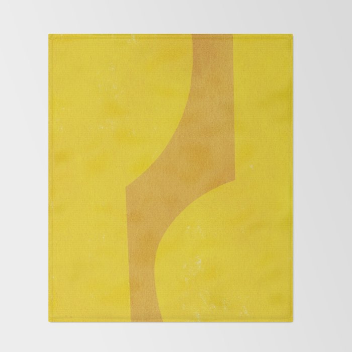 Minimal shape- yellow Throw Blanket Gallery Image 2