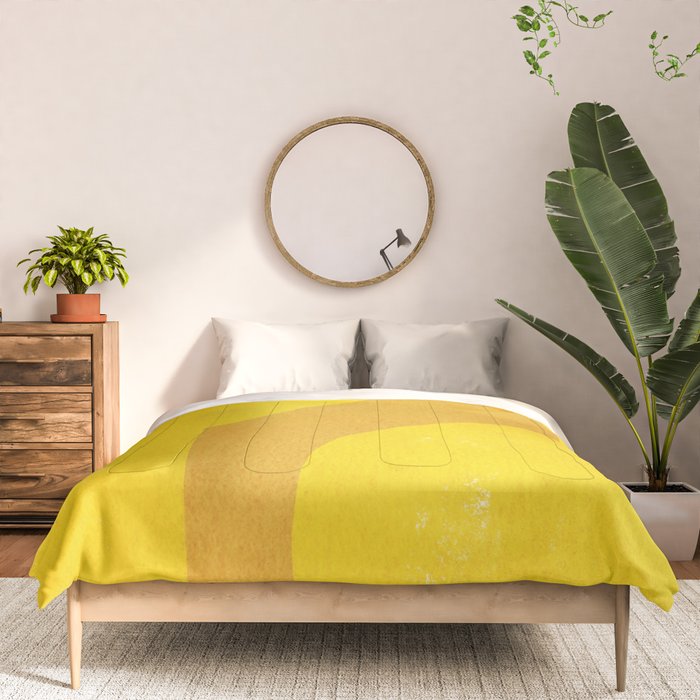 Minimal shape- yellow Comforter Gallery Image 3
