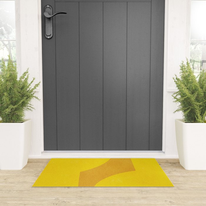 Minimal shape- yellow Welcome Mat Gallery Image 3