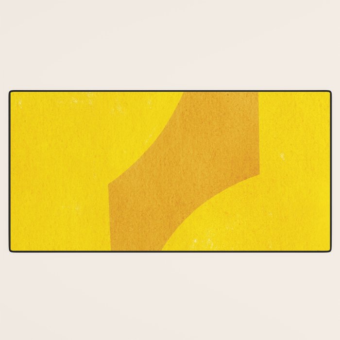 Minimal shape- yellow Desk Mat Gallery Image 3