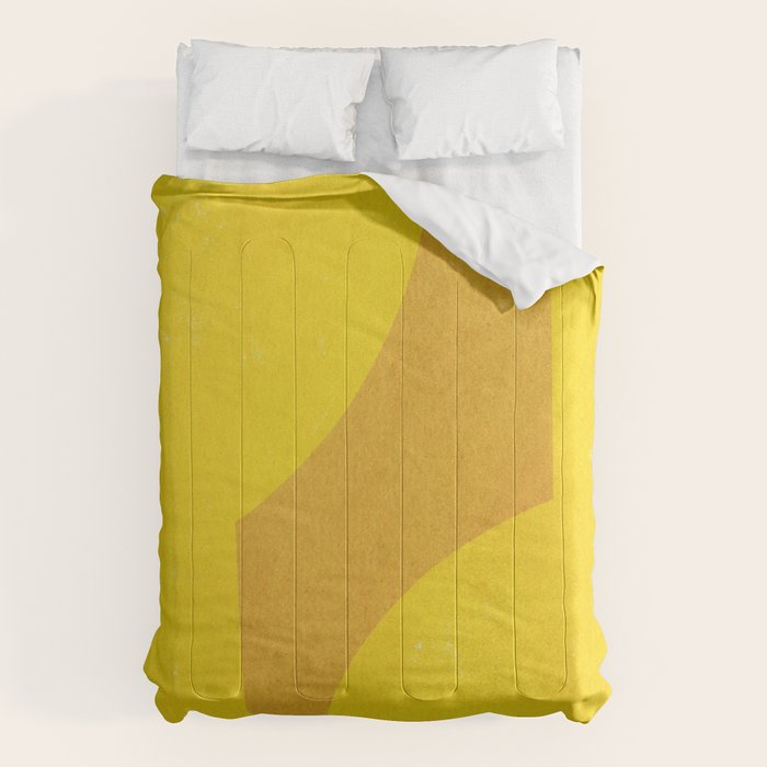 Minimal shape- yellow Comforter Gallery Image 1