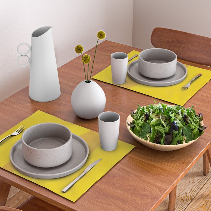Minimal shape- yellow Placemat Gallery Image 2