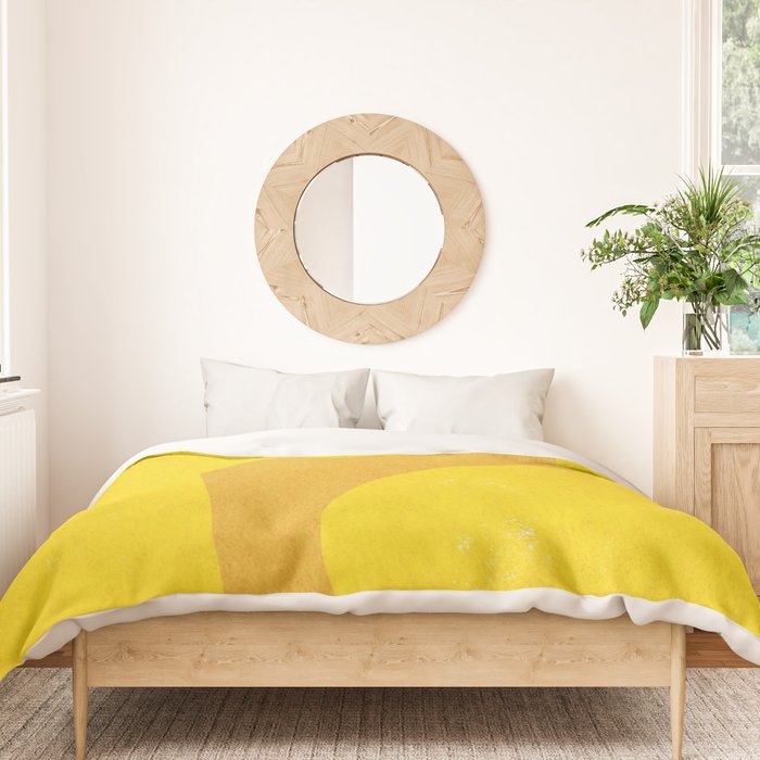 Minimal shape- yellow Duvet Cover Gallery Image 3