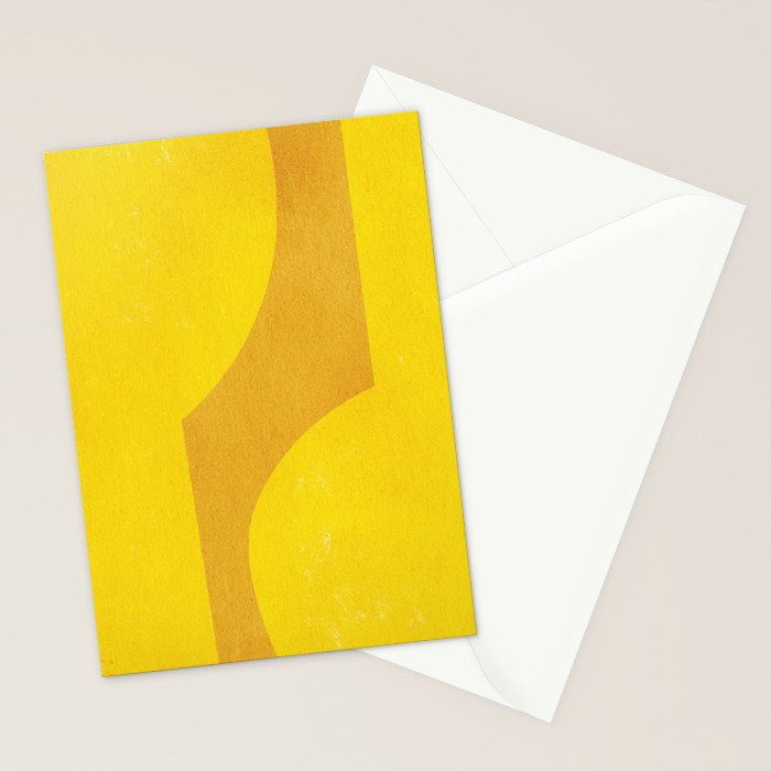 Minimal shape- yellow Stationery Card Gallery Image 2