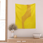 Minimal shape- yellow Wall Tapestry Gallery Image 2