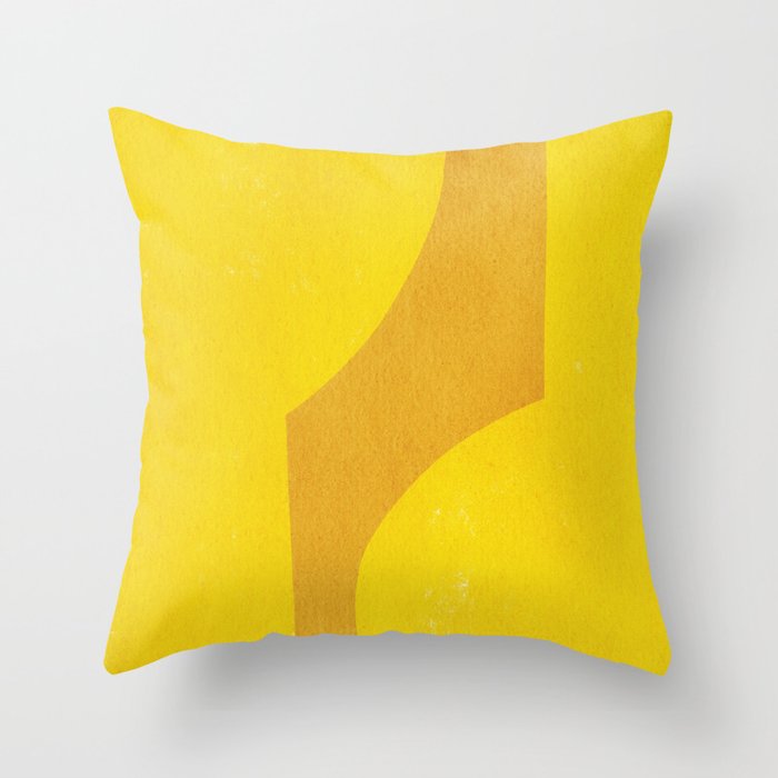 Minimal shape- yellow Throw Pillow Gallery Image 6