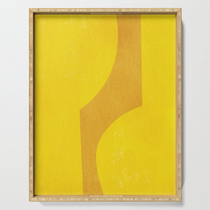 Minimal shape- yellow Serving Tray Gallery Image 1