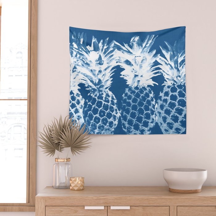 Pineapple blues Wall Tapestry Gallery Image 2