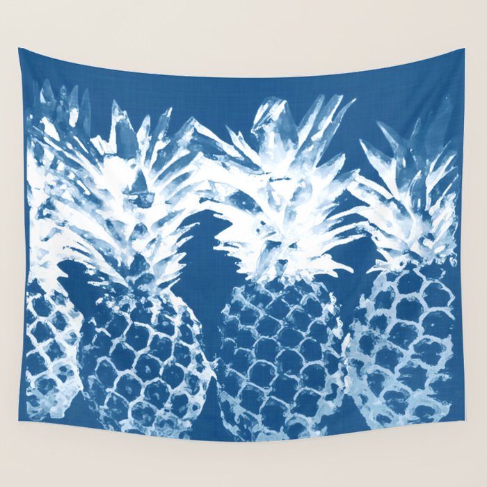 Pineapple blues Wall Tapestry Gallery Image 4