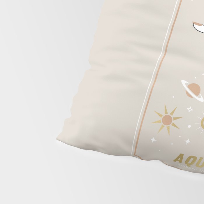Aquarius Zodiac Sign Pillow Sham Gallery Image 4