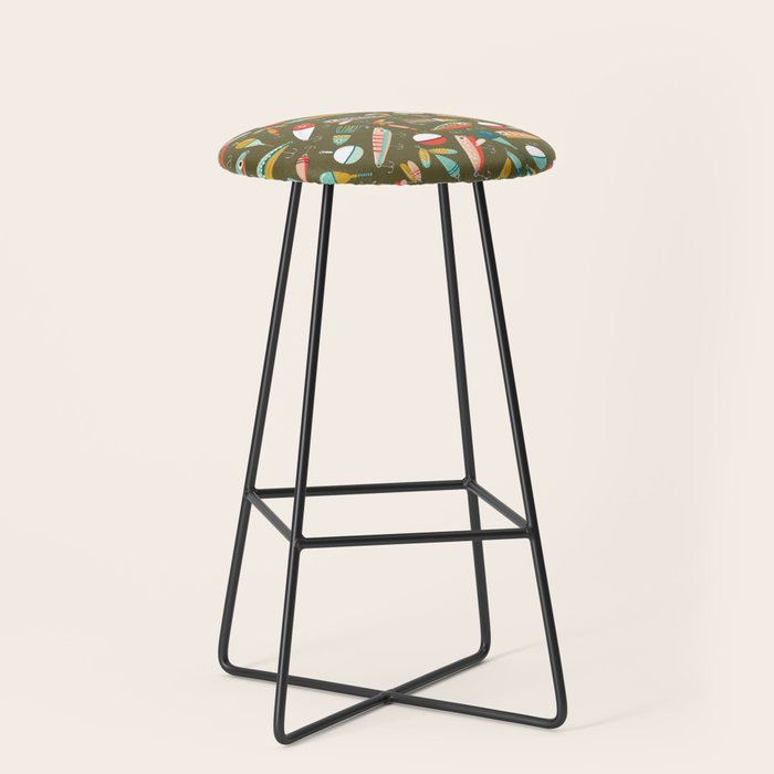 Fishing Lures Green Stool Gallery Image 1