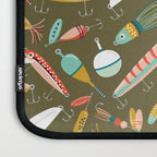 Fishing Lures Green Laptop Sleeve Gallery Image 3