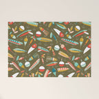 Fishing Lures Green Welcome Mat Gallery Image 1
