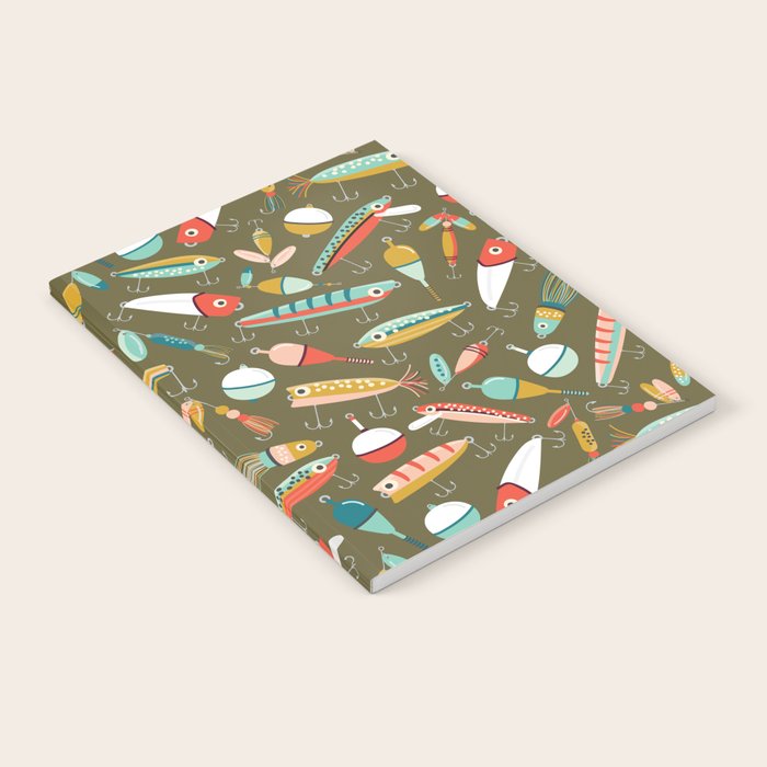 Fishing Lures Green Notebook Gallery Image 2