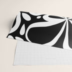 Abstract black and white flower art pattern Wrapping Paper Gallery Image 2