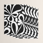 Abstract black and white flower art pattern Wrapping Paper Gallery Image 3