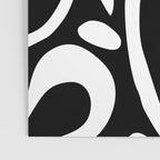 Abstract black and white flower art pattern Poster Gallery Image 3