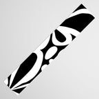 Abstract black and white flower art pattern Table Runner Gallery Image 3