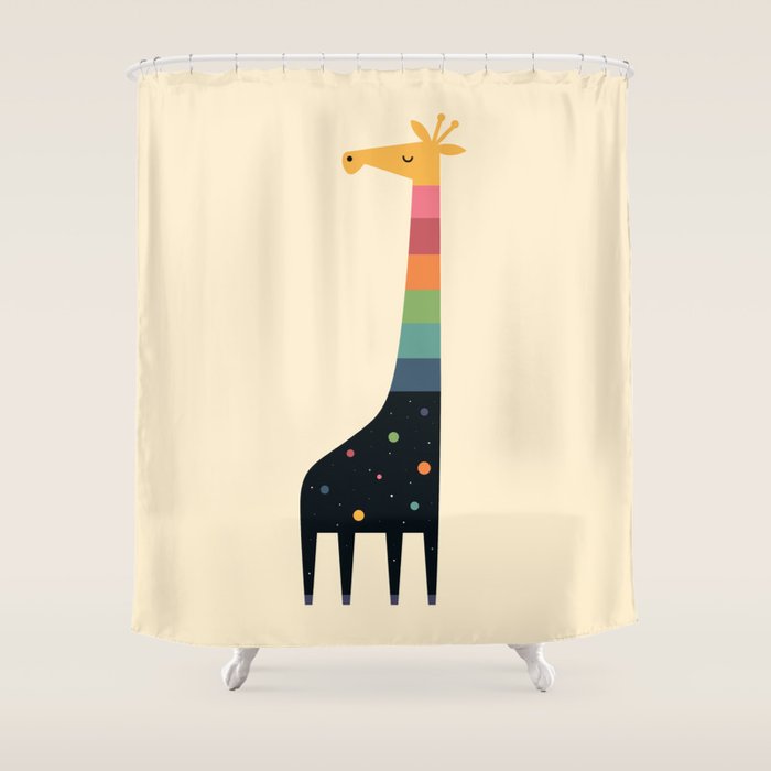 Galaxy Giraffe Shower Curtain Gallery Image 1
