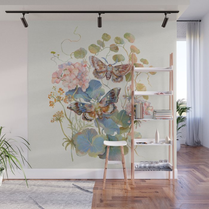 Geranium Moths Wall Mural Gallery Image 1
