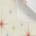 Mid Century Modern Stars 1950s Colors Wall Tapestry Gallery Image 3