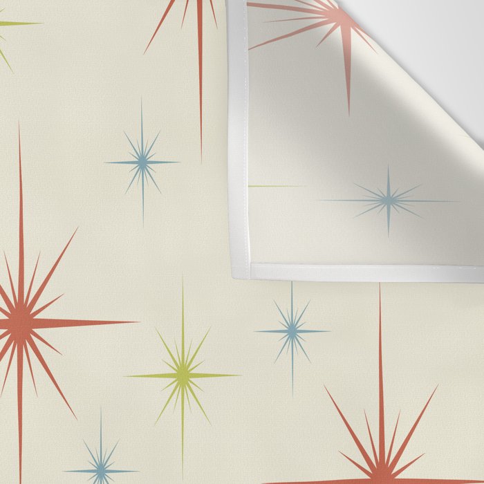 Mid Century Modern Stars 1950s Colors Wall Tapestry Gallery Image 3