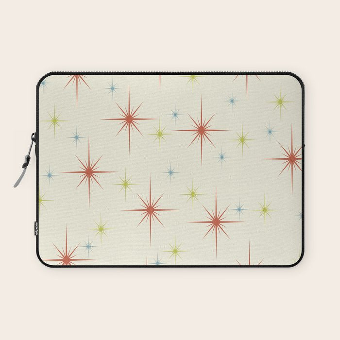 Mid Century Modern Stars 1950s Colors Laptop Sleeve Gallery Image 1