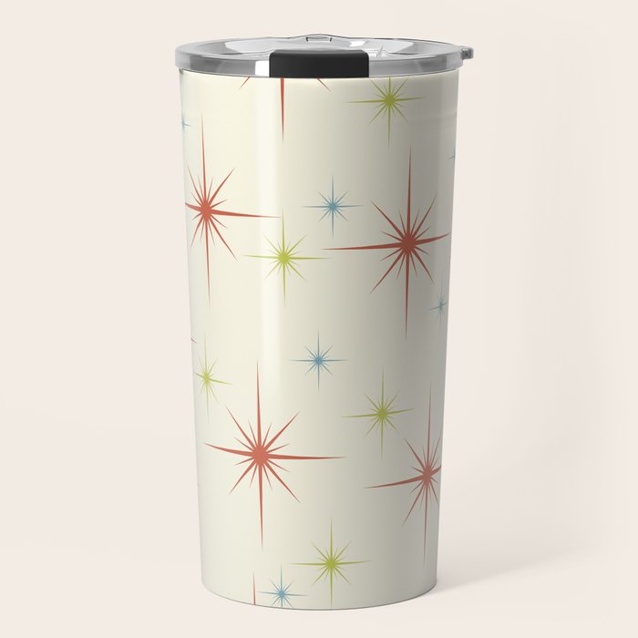 Mid Century Modern Stars 1950s Colors Travel Mug Gallery Image 1