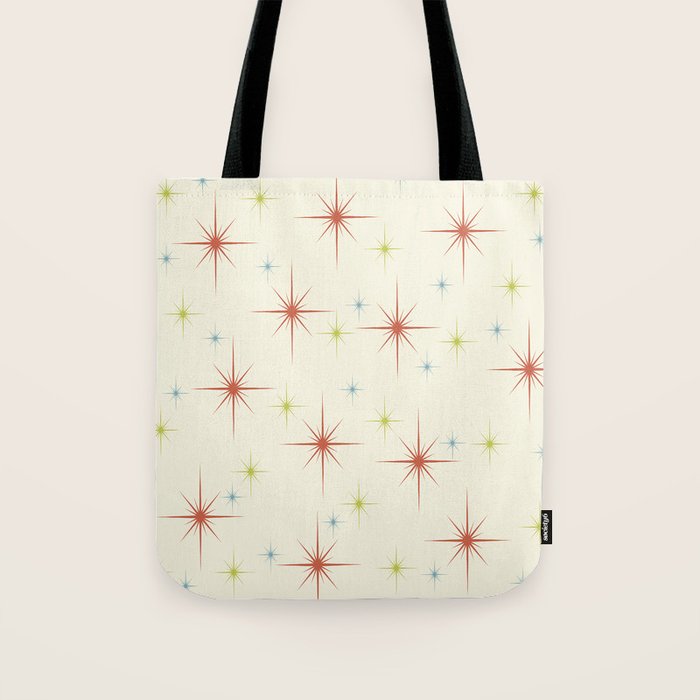 Mid Century Modern Stars 1950s Colors Tote Bag Gallery Image 1