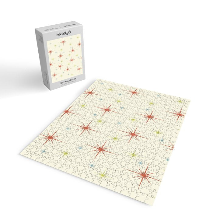 Mid Century Modern Stars 1950s Colors Jigsaw Puzzle Gallery Image 2