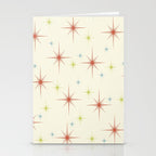 Mid Century Modern Stars 1950s Colors Stationery Card Gallery Image 2