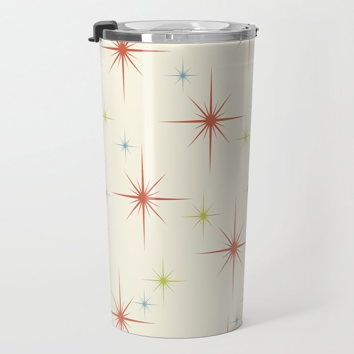 Mid Century Modern Stars 1950s Colors Travel Mug Gallery Image 3
