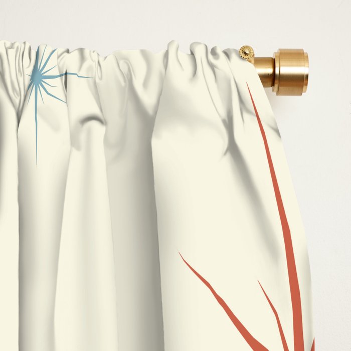 Mid Century Modern Stars 1950s Colors Window Curtain Gallery Image 2