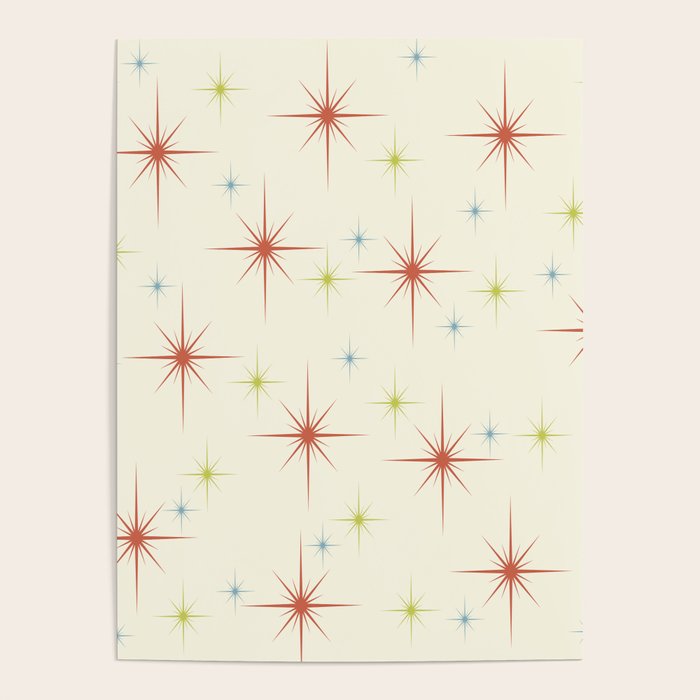 Mid Century Modern Stars 1950s Colors Poster Gallery Image 1