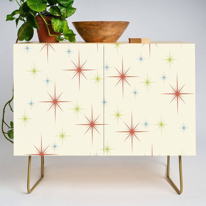 Mid Century Modern Stars 1950s Colors Credenza Gallery Image 1