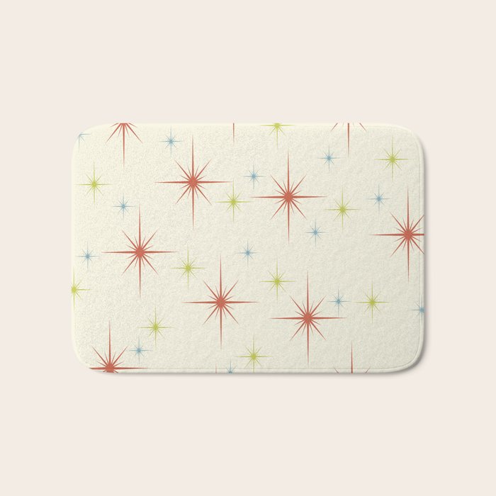 Mid Century Modern Stars 1950s Colors Bath Mat Gallery Image 1