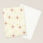 Mid Century Modern Stars 1950s Colors Stationery Card Gallery Image 2