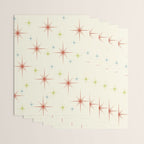 Mid Century Modern Stars 1950s Colors Wrapping Paper Gallery Image 3