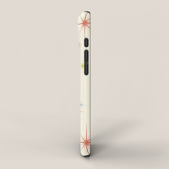 Mid Century Modern Stars 1950s Colors iPhone Case Gallery Image 2