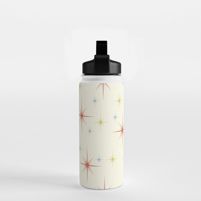 Mid Century Modern Stars 1950s Colors Water Bottle Gallery Image 2