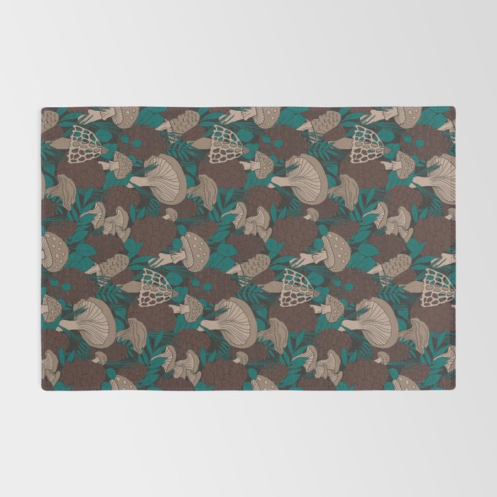 Moody Mushrooms and Pinecones Rug Gallery Image 2