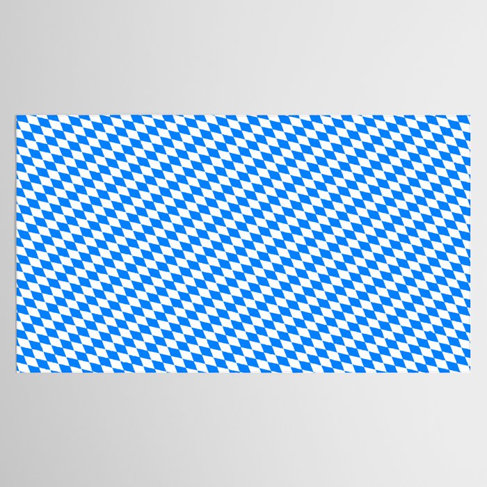 Bavarian Blue and White Diamond Flag Pattern Tablecloth Gallery Image 2