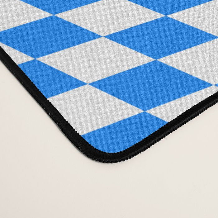 Bavarian Blue and White Diamond Flag Pattern Desk Mat Gallery Image 4