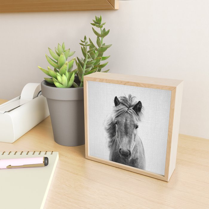 Wild Horse - Black & White Mini Art Print Gallery Image 2