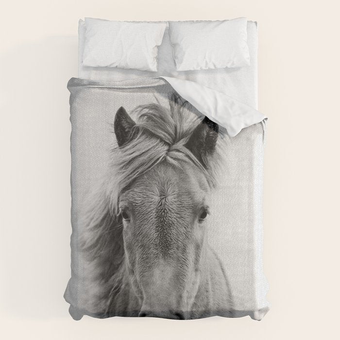 Wild Horse - Black & White Duvet Cover Gallery Image 6