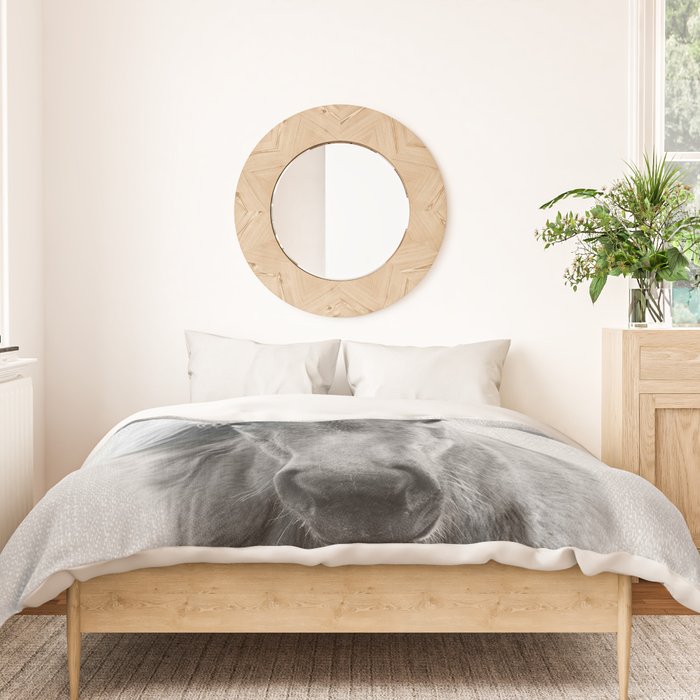 Wild Horse - Black & White Duvet Cover Gallery Image 3