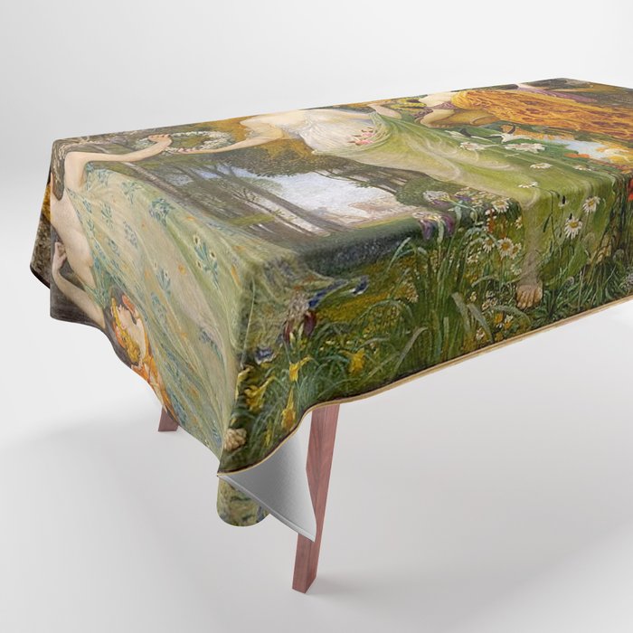 A Masque of Four Seasons by Walter Crane Tablecloth Gallery Image 1