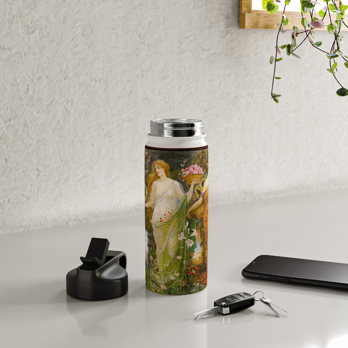 A Masque of Four Seasons by Walter Crane Water Bottle Gallery Image 4